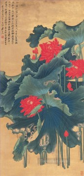  traditional Oil Painting - Chang dai chien lotus 17 traditional China